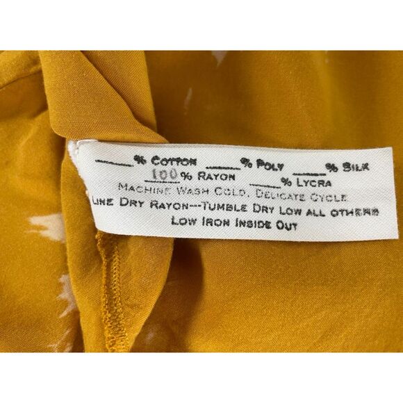 People Like Art Women's Size M Mustard Yellow Swim Cover Up Dress Tie Dye - Picture 5 of 9
